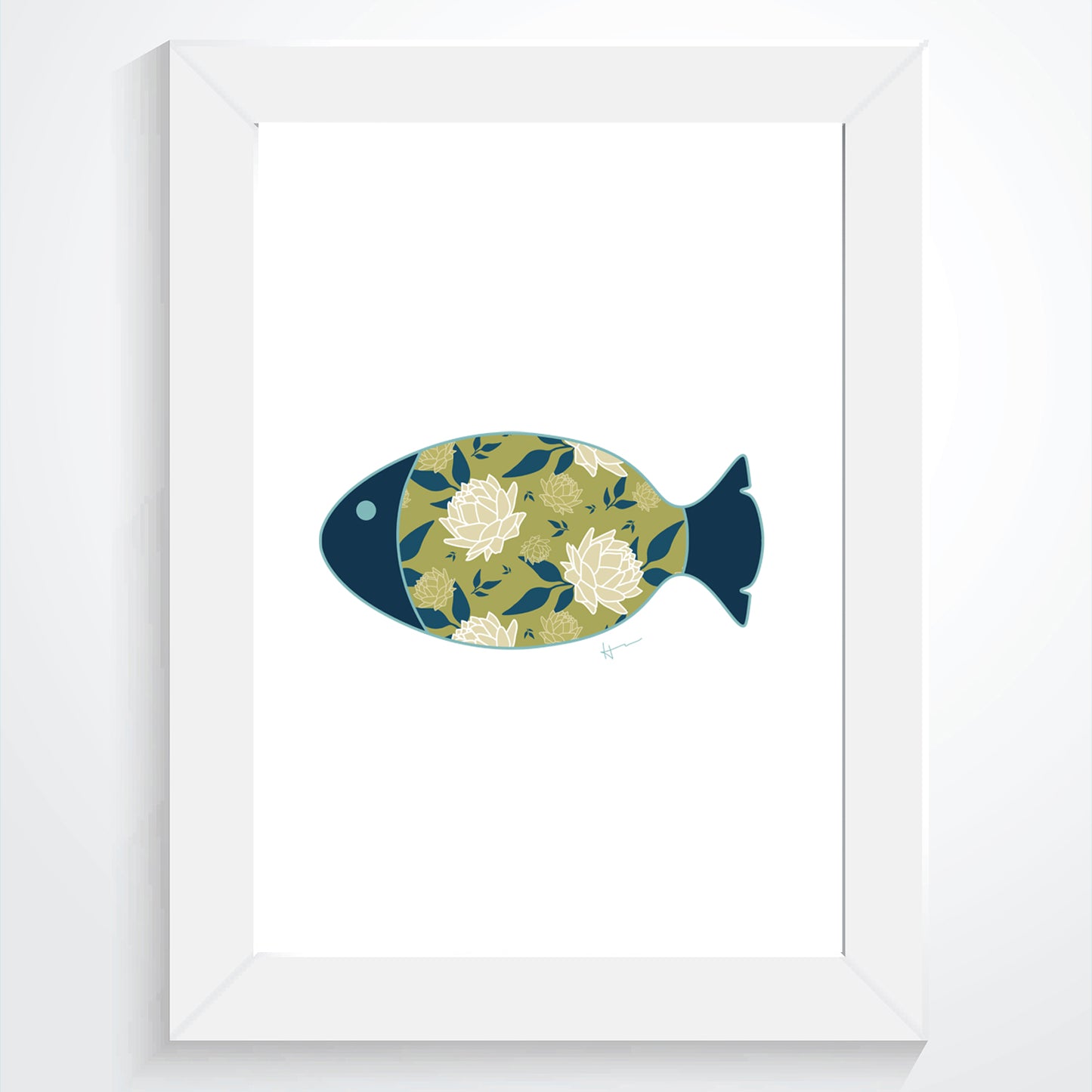 One Fish & the Ocean | White - Art Print