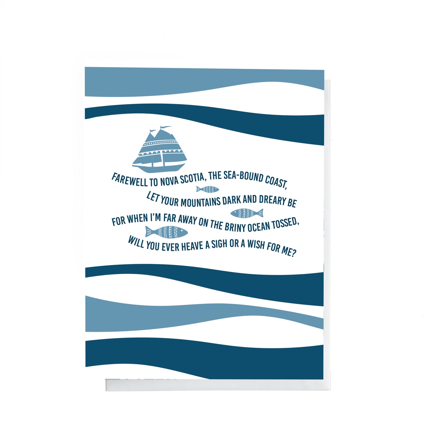 Farewell To Nova Scotia | Salt Water Collection | Greeting Card