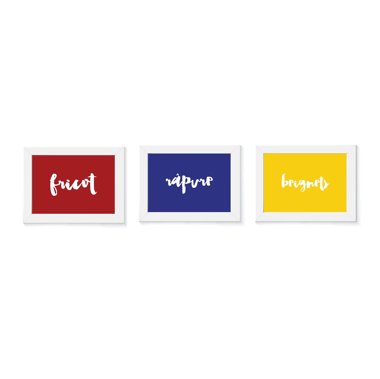 Fricot - Râpure - Beignets | three 5 X 7 Art Prints