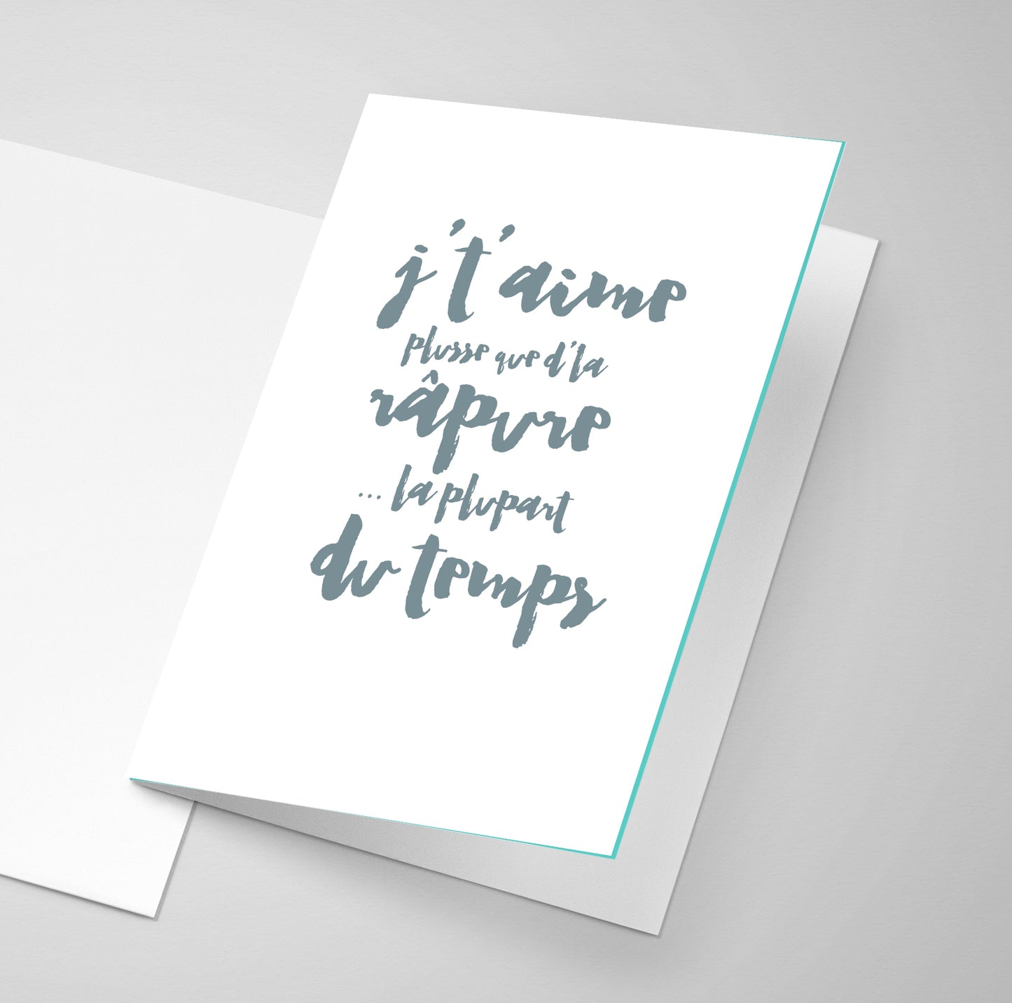 An Acadian greeting card about rappie pie / râpure