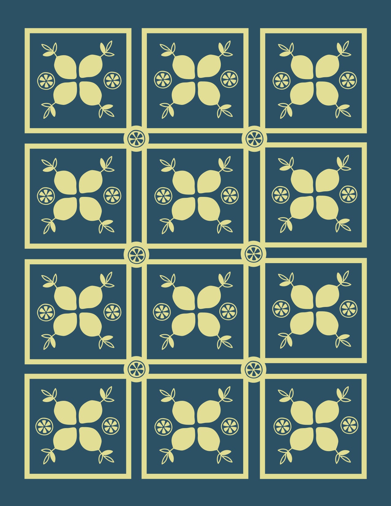 Lemon Tiles - Zesty Collection | Greeting Card