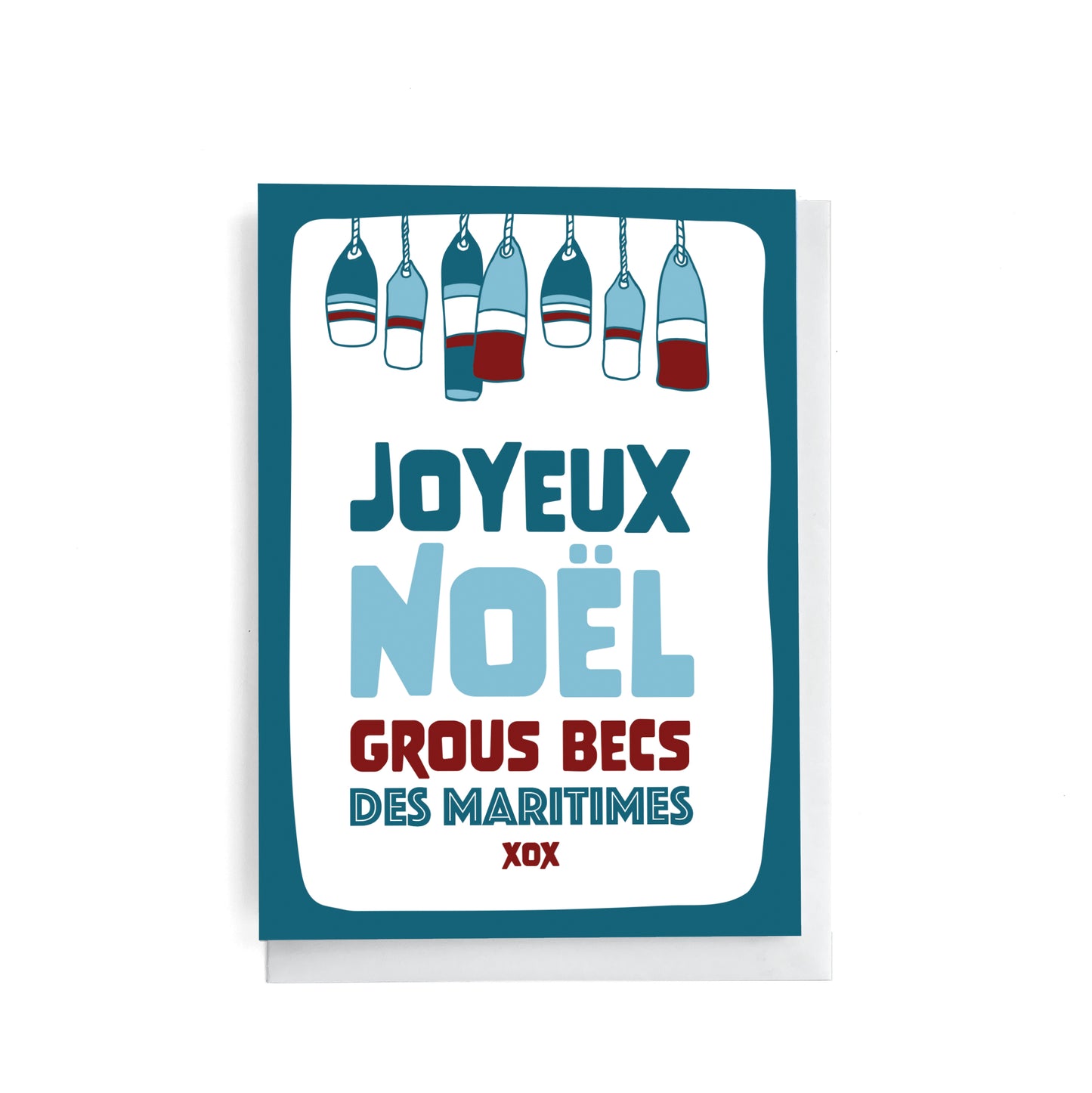 Joyeux Noël Grous Becs des Maritimes | French Acadian Greeting Card