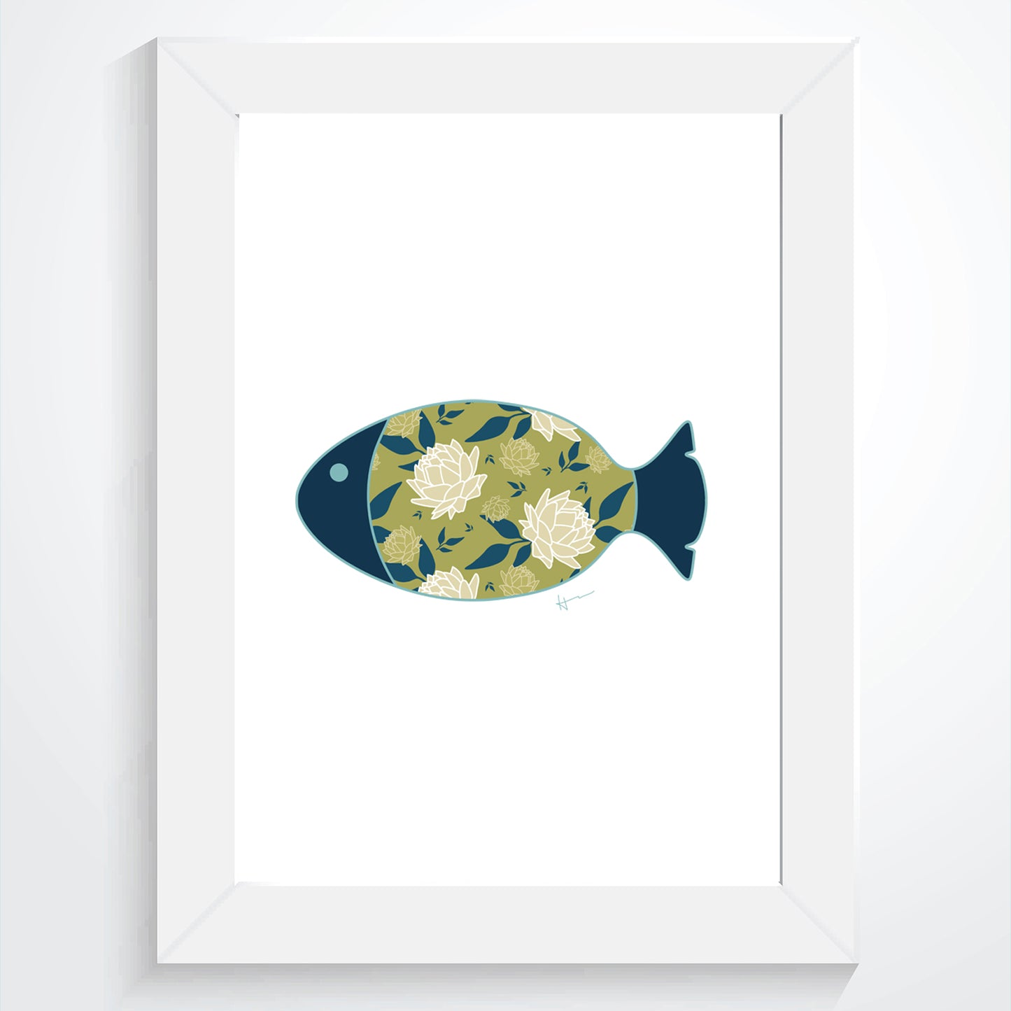 One Fish & the Ocean | White -  Art Print