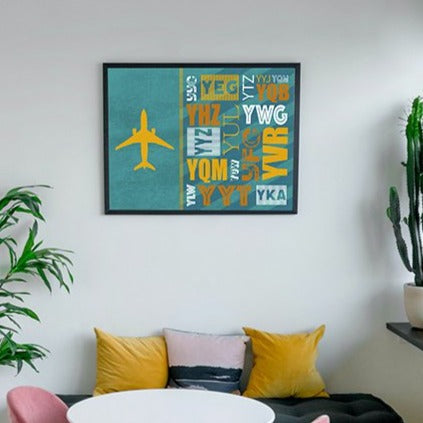 Canadian Airport Codes  | Art Print | Troposphere Collection