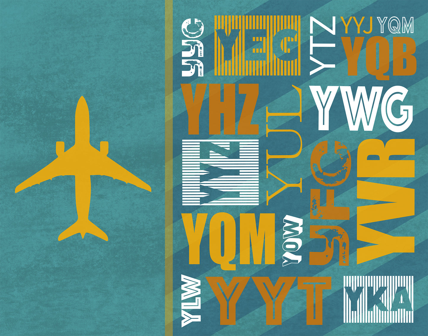 Canadian Airport Codes  | Art Print | Troposphere Collection