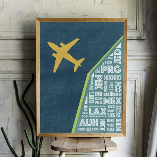 International Airport Codes  | Art Print | Troposphere Collection