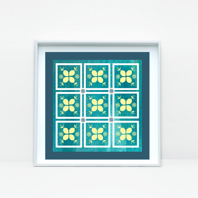 Lemon Tile Art Print