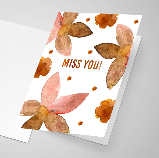 Miss You | Watercolour Collection | Greeting Card