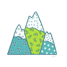Mountains  | Art Print | Whimsical Collection